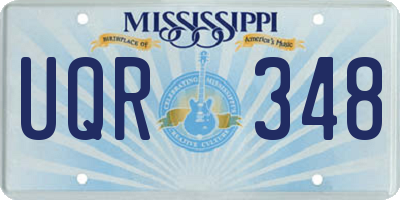 MS license plate UQR348