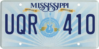 MS license plate UQR410