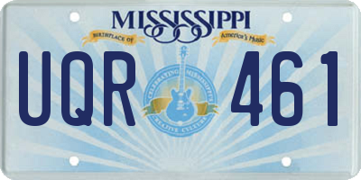 MS license plate UQR461