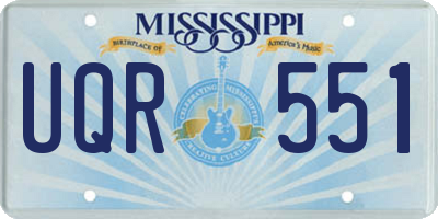 MS license plate UQR551