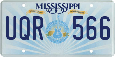 MS license plate UQR566