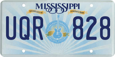 MS license plate UQR828