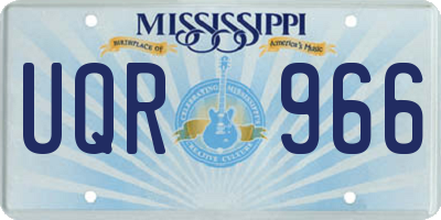 MS license plate UQR966