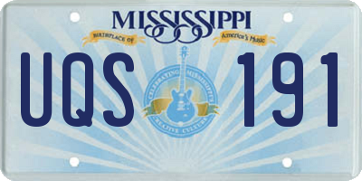 MS license plate UQS191