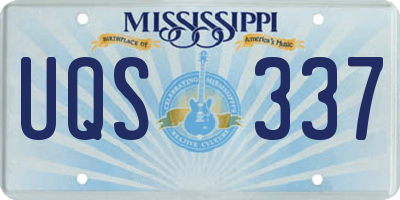 MS license plate UQS337