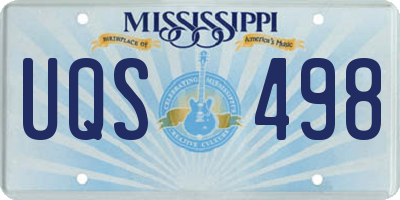 MS license plate UQS498