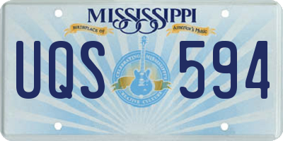 MS license plate UQS594