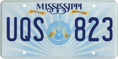MS license plate UQS823