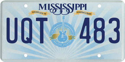 MS license plate UQT483