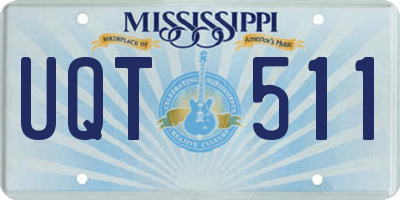 MS license plate UQT511