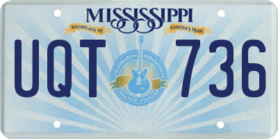 MS license plate UQT736