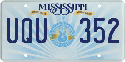 MS license plate UQU352