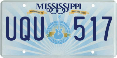 MS license plate UQU517