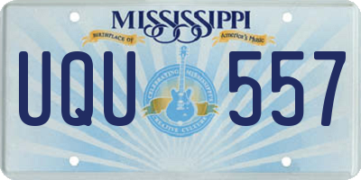 MS license plate UQU557