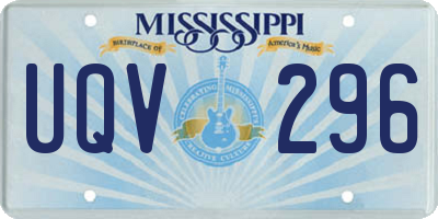 MS license plate UQV296