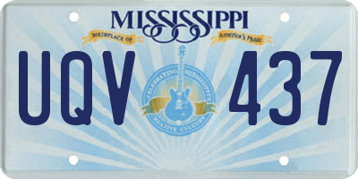 MS license plate UQV437