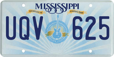 MS license plate UQV625