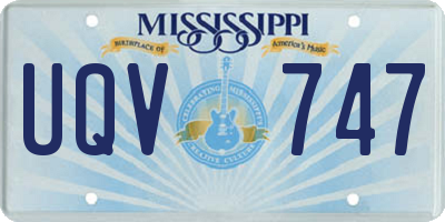 MS license plate UQV747