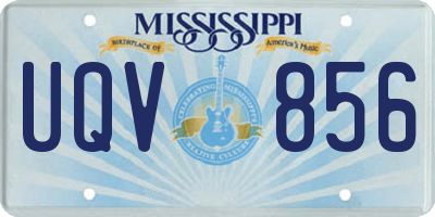 MS license plate UQV856