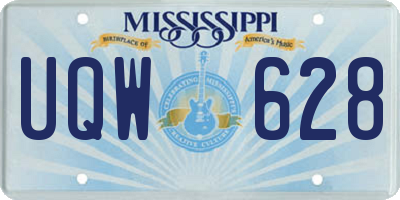 MS license plate UQW628