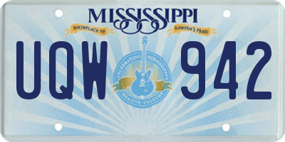 MS license plate UQW942