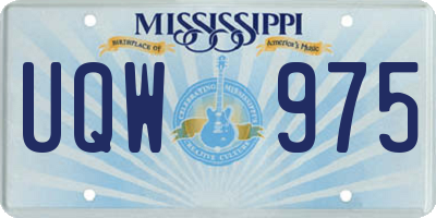 MS license plate UQW975