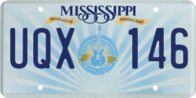 MS license plate UQX146