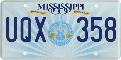 MS license plate UQX358