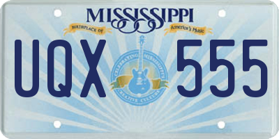 MS license plate UQX555