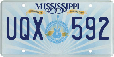MS license plate UQX592