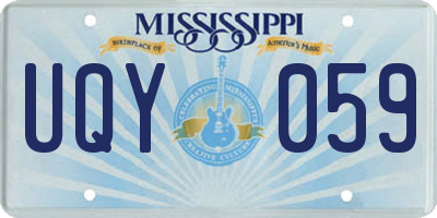 MS license plate UQY059