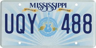 MS license plate UQY488