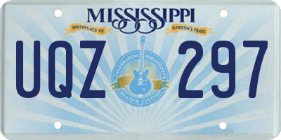 MS license plate UQZ297