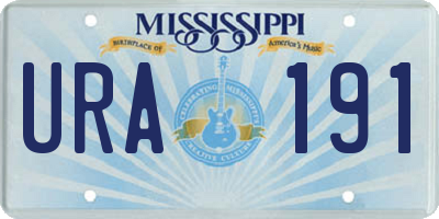 MS license plate URA191