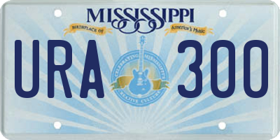 MS license plate URA300