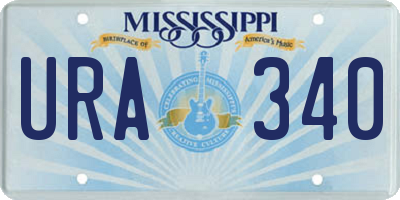 MS license plate URA340