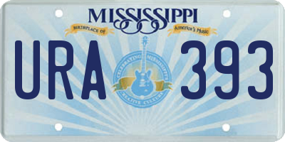MS license plate URA393