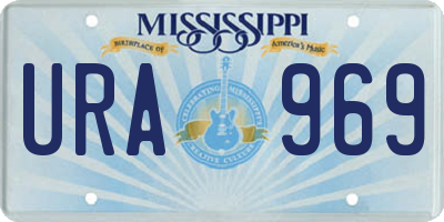 MS license plate URA969