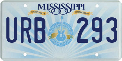 MS license plate URB293