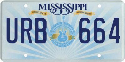 MS license plate URB664