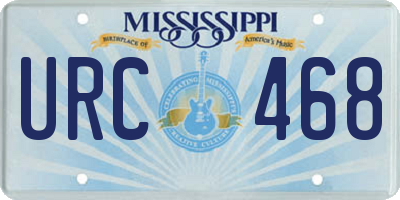 MS license plate URC468