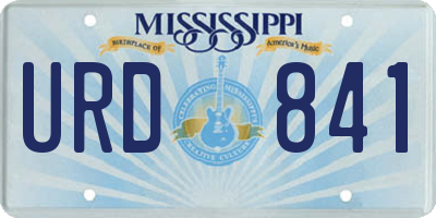 MS license plate URD841
