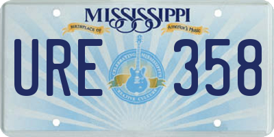 MS license plate URE358
