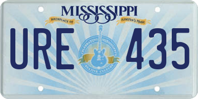 MS license plate URE435