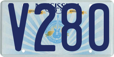 MS license plate V280