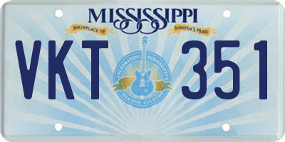 MS license plate VKT351