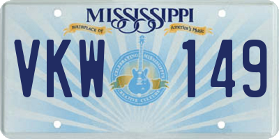 MS license plate VKW149