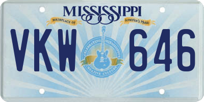 MS license plate VKW646
