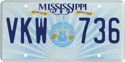 MS license plate VKW736