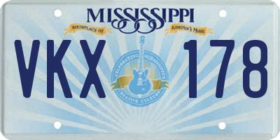 MS license plate VKX178